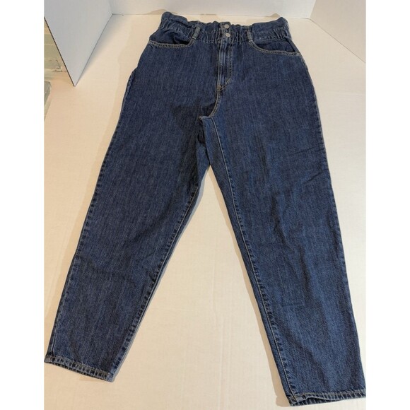 Levi's 80'S HIGH RISE PAPERBAG TAPER Jeans Blue Distressed Size 31 - Picture 8 of 15
